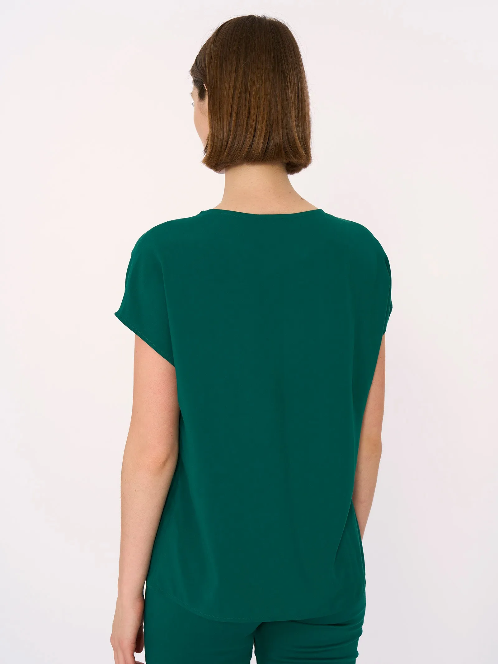 Blusa con Manica Kimono in Ecoseta - Aventurine