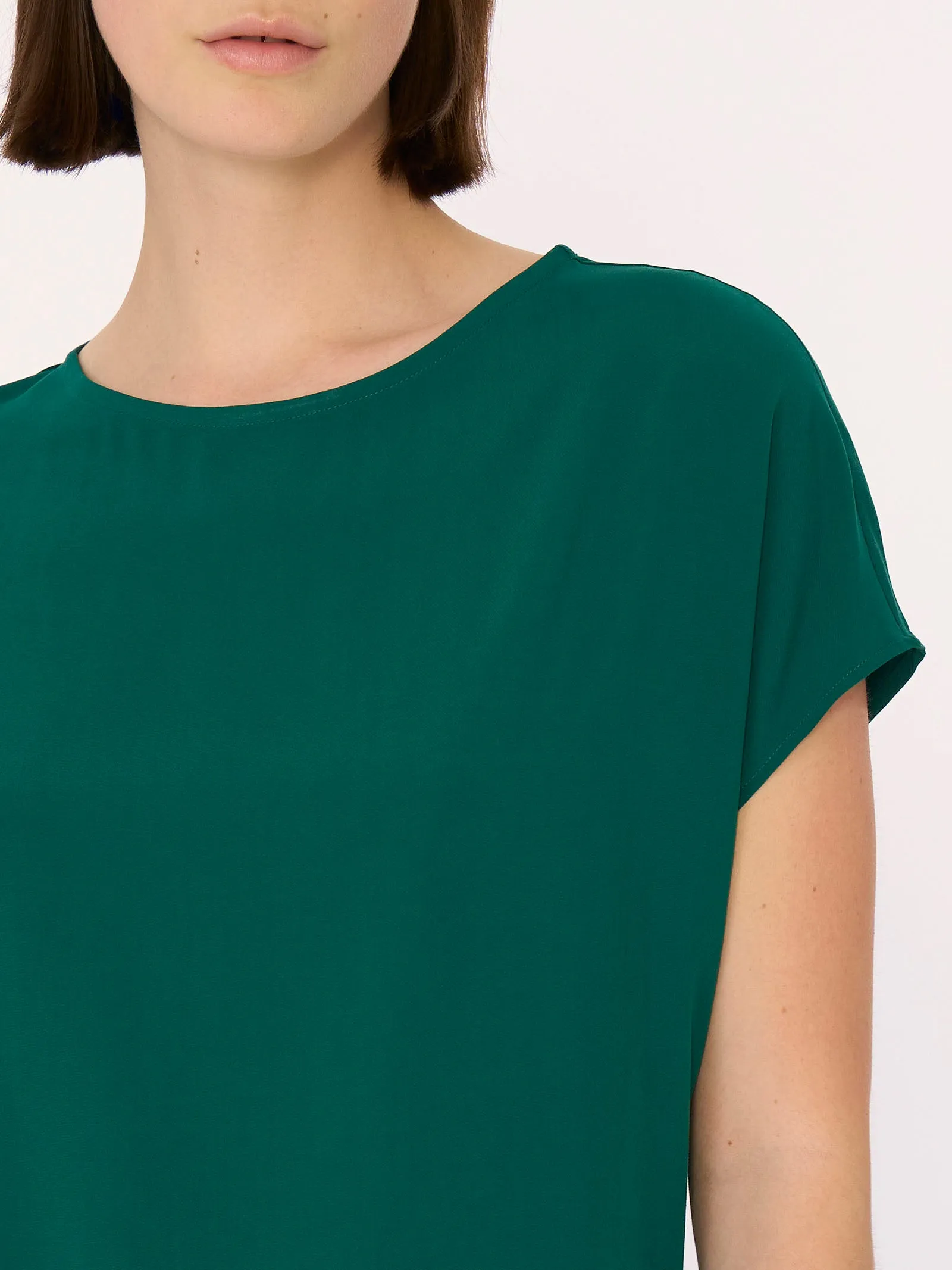 Blusa con Manica Kimono in Ecoseta - Aventurine