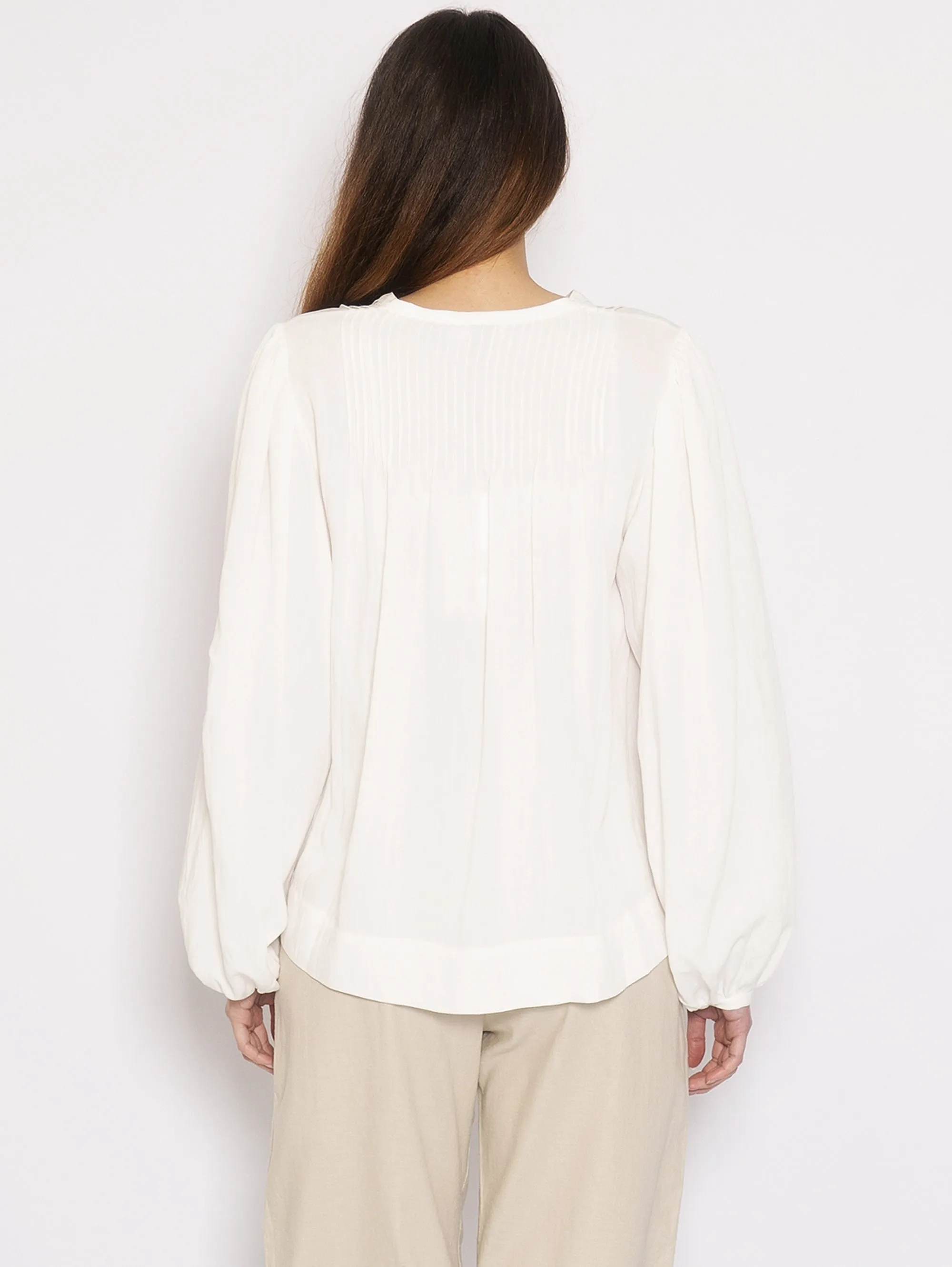 Blusa con Pieghe Ivory