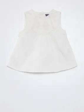 Blusa con ricami - BIANCO