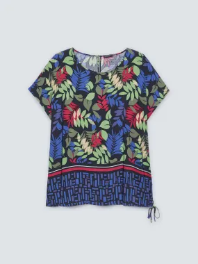 Blusa dalla stampa tropicale in viscosa ECOVERO™