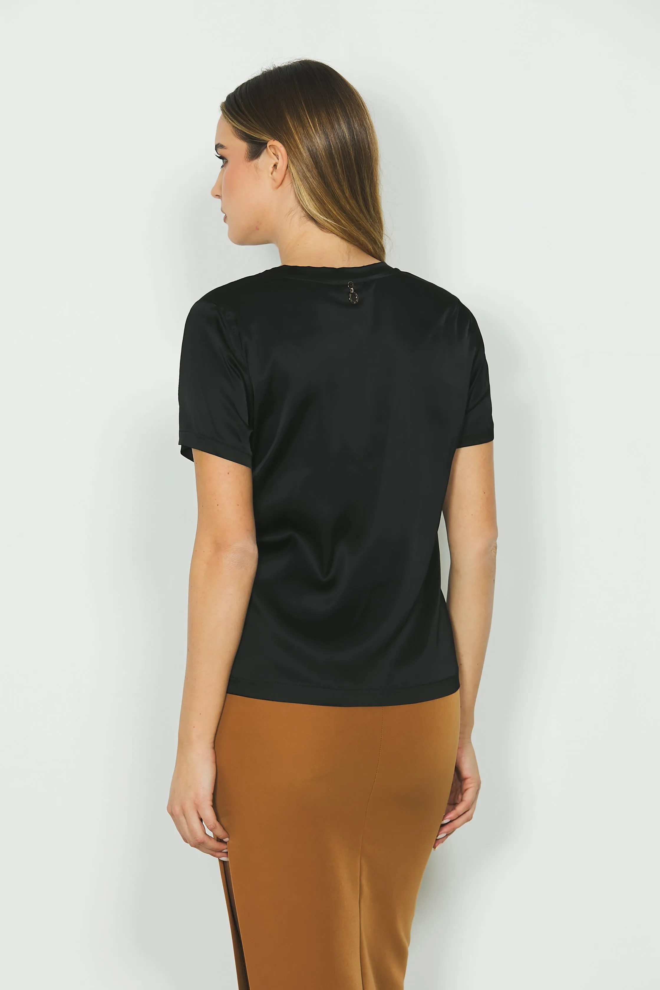 Blusa ERMIONE mezza manica in raso