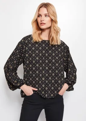 Blusa in georgette con stampa