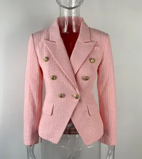 Harleyfashion 2022 Luxury Spring Collection Giacca formale da donna con motivo texure Blazer Blazer