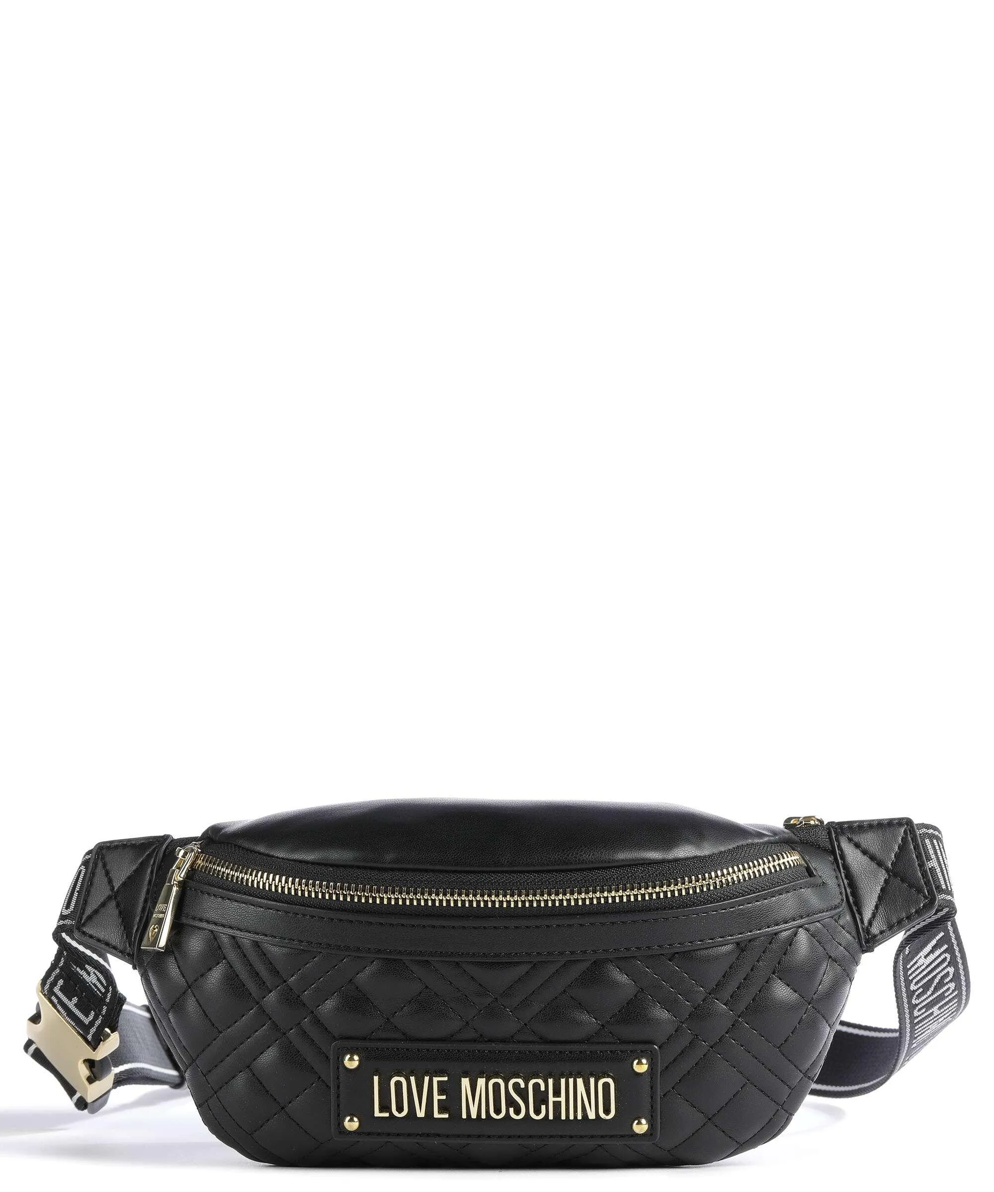  Love Moschino Quilted Marsupio pelle sintetica nero  