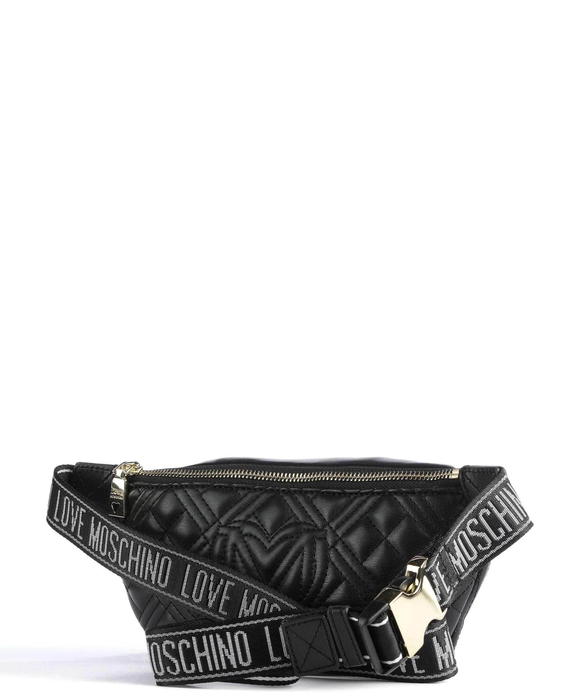  Love Moschino Quilted Marsupio pelle sintetica nero  