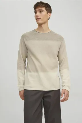 Maglione con collo a girocollo uomo Beige