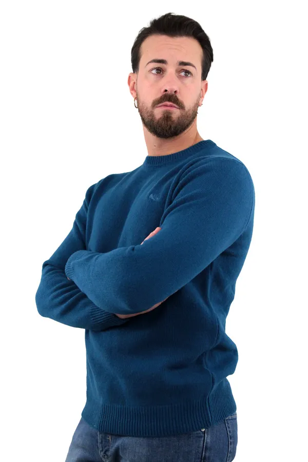 MAGLIONE GIROCOLLO ANDREA AZZURRO 