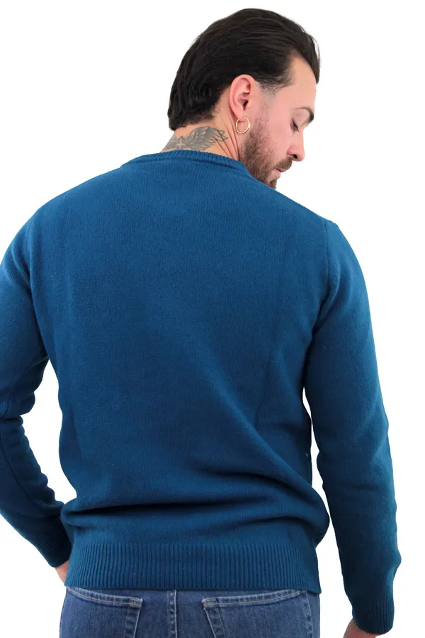 MAGLIONE GIROCOLLO ANDREA AZZURRO 