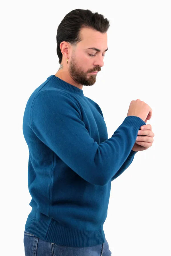 MAGLIONE GIROCOLLO ANDREA AZZURRO 