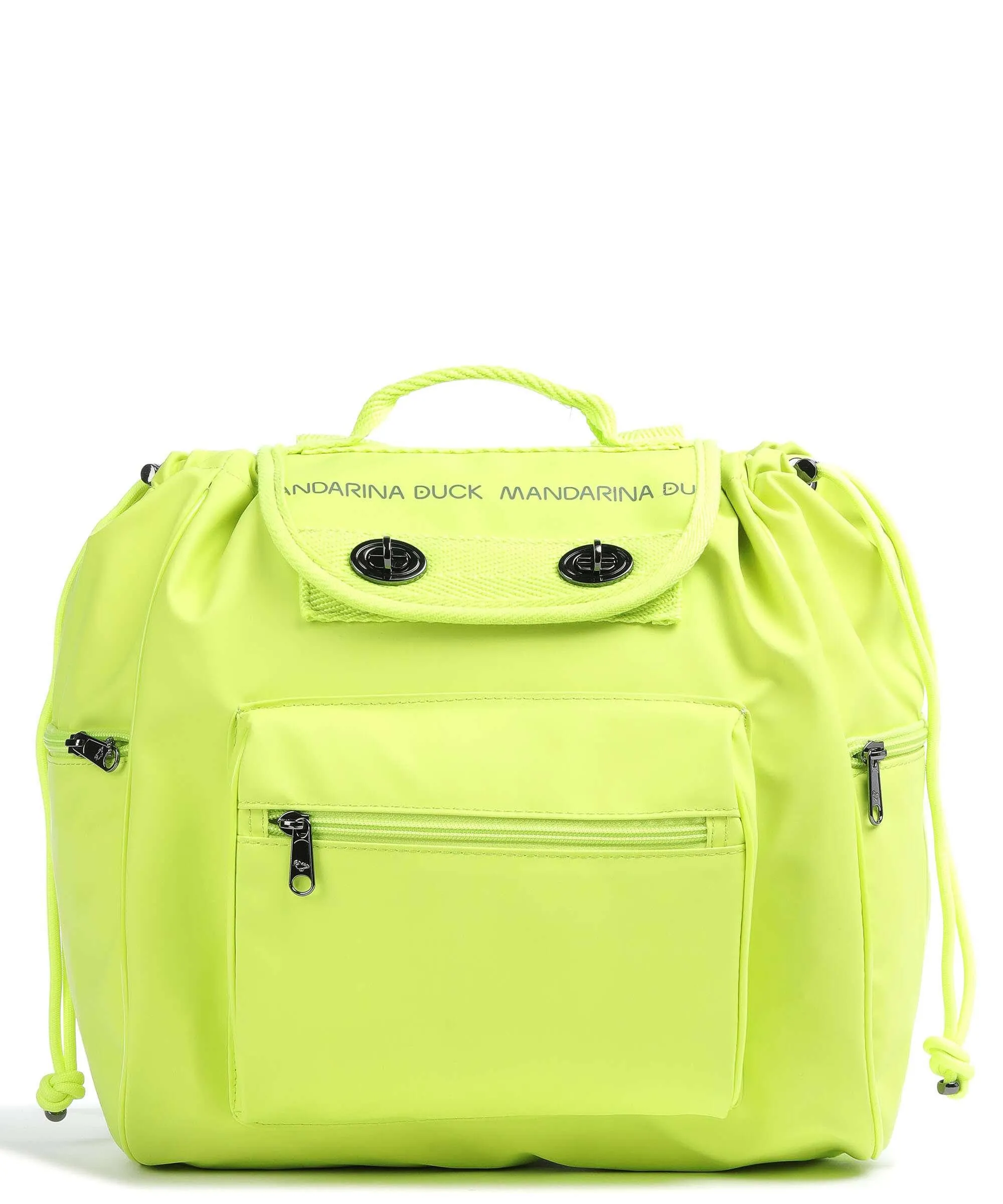  Mandarina Duck Utility Zaino poliuretano giallo verde  