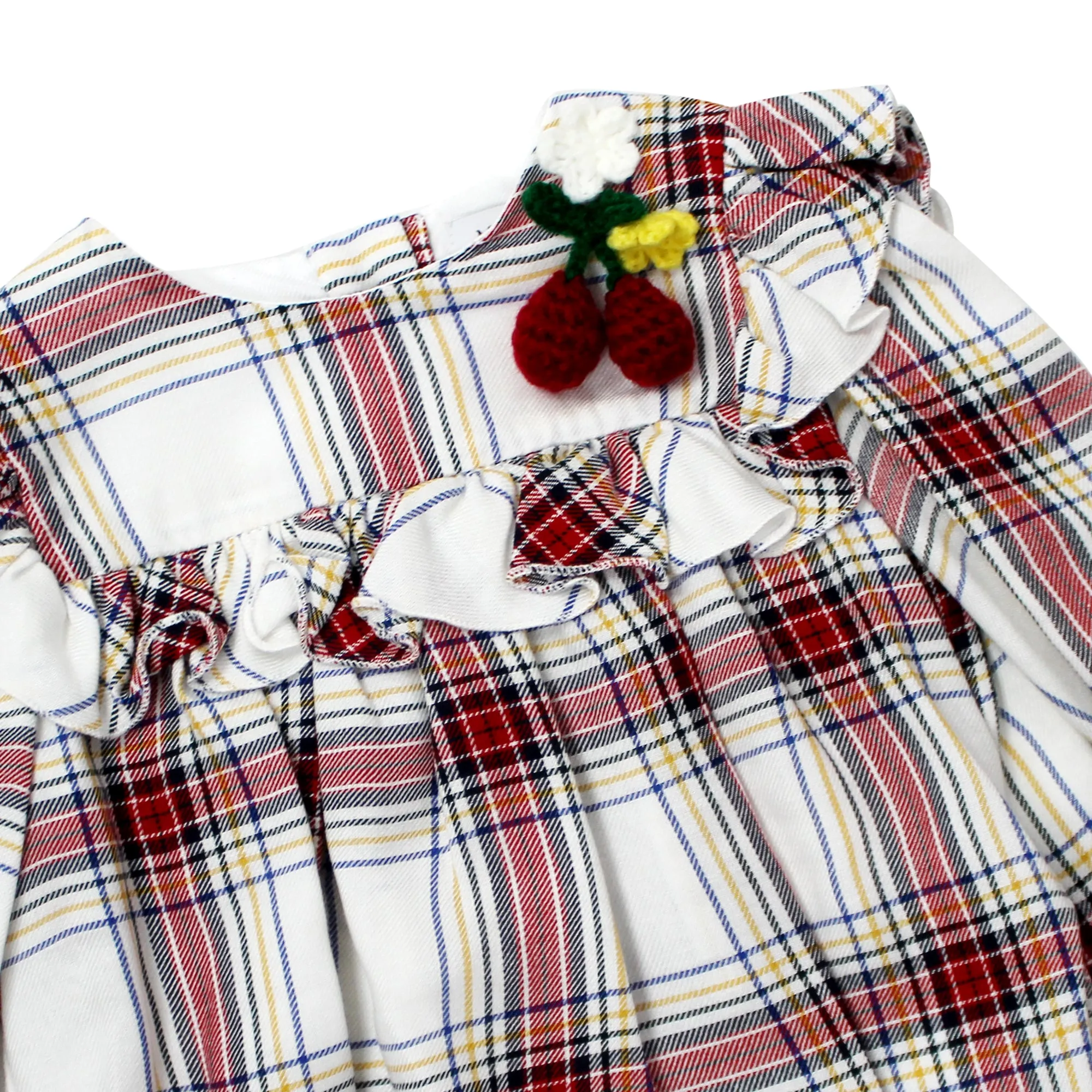 Monnalisa blusa baby girl tartan in viscosa