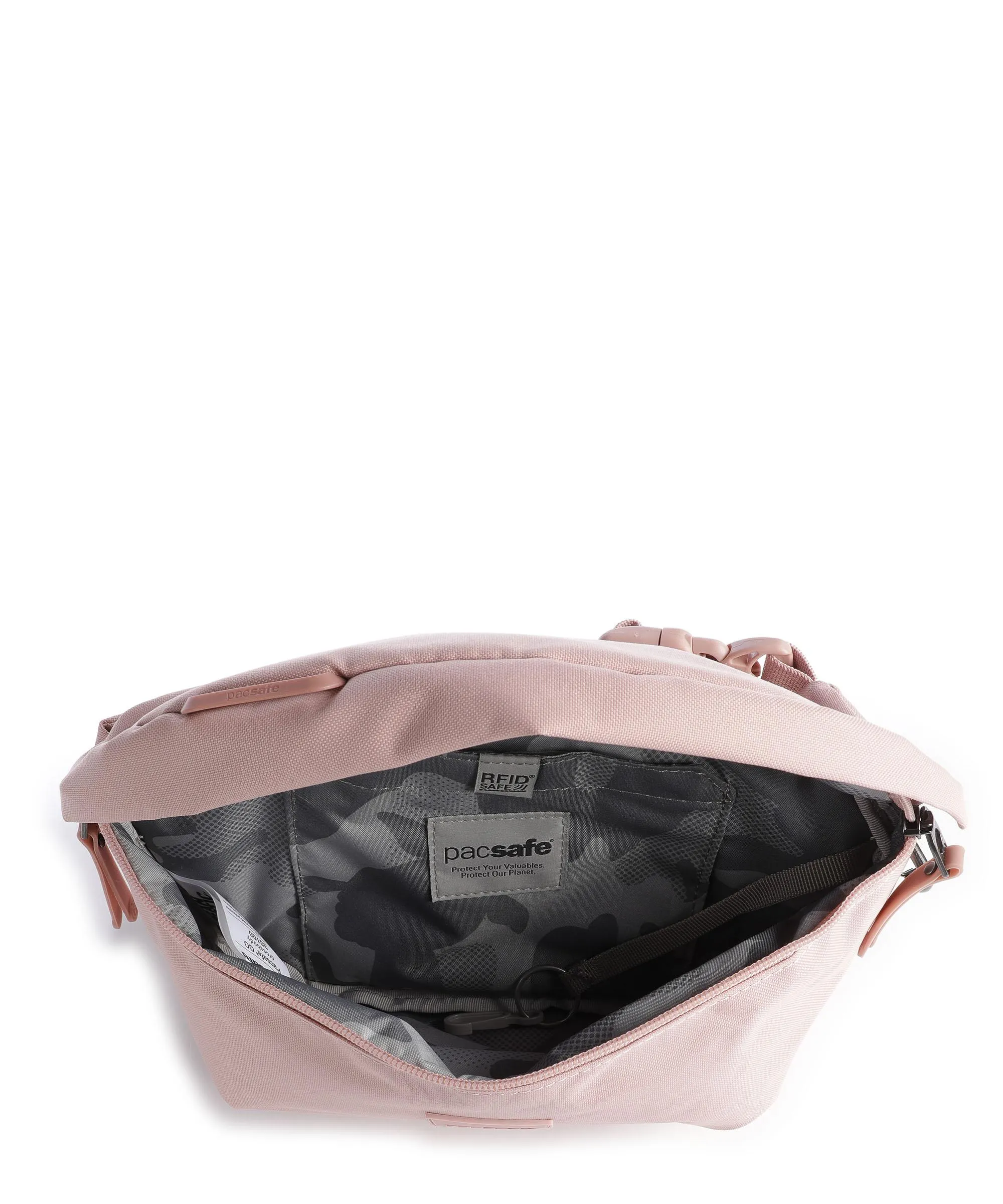  Pacsafe Go Marsupio nylon riciclato rosa  