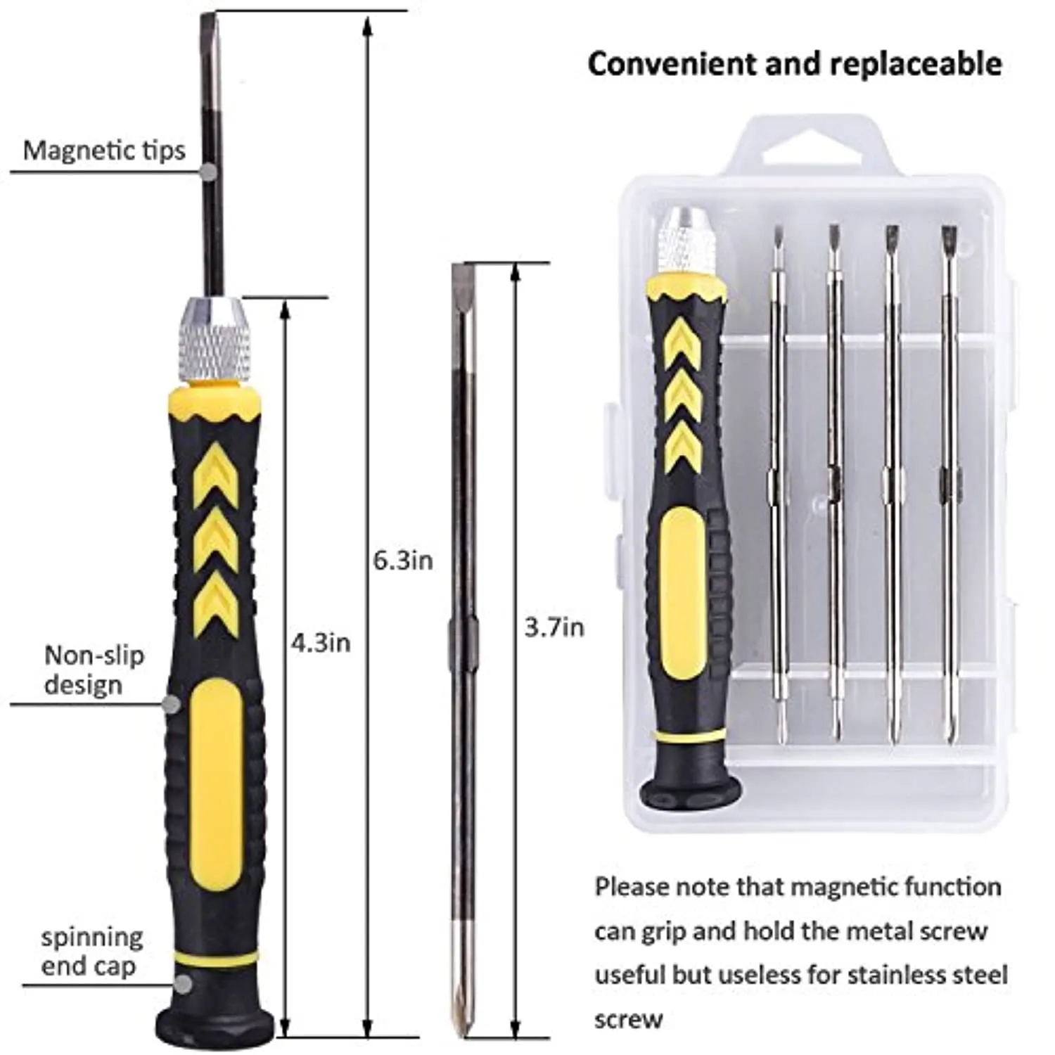 SIQUK Kit Riparazione Occhiali 8 in 1 Cacciavite Magnetico 6 Paia Cuscinetti Nasali per Occhiali Orologi